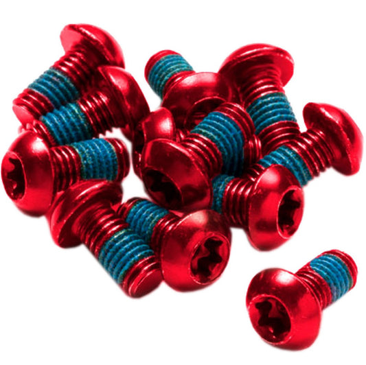 Kit 12 Vis de Disque REVERSE COMPONENTS Anodisées Rouge