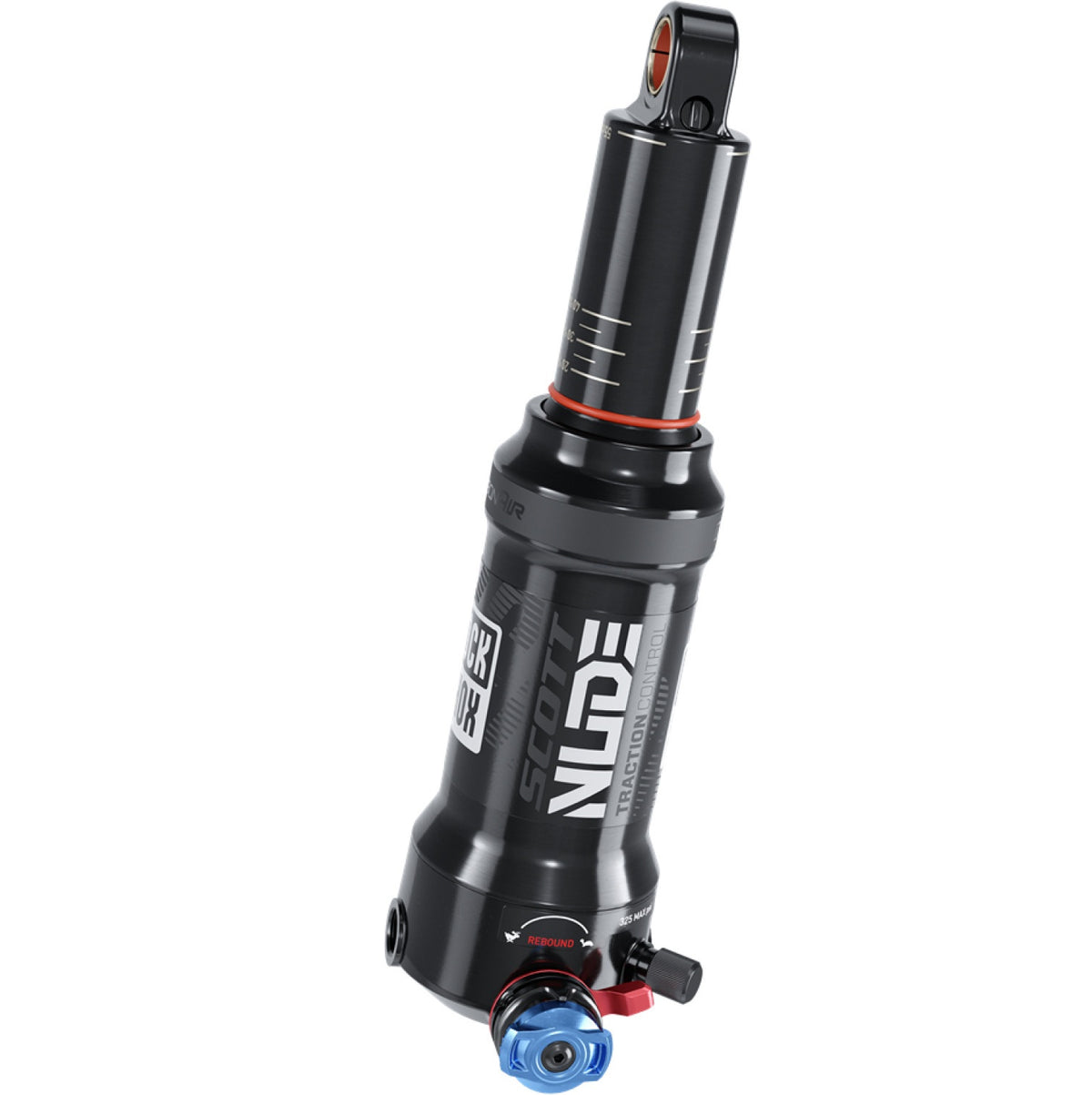 ROCKSHOX DELUXE NUDE RLC3 DEBONAIR -takaiskunvaimennin, 2 Tokens / 0 Token Sealhead, Mid Reb / Mid Comp, Scott Ransomiin