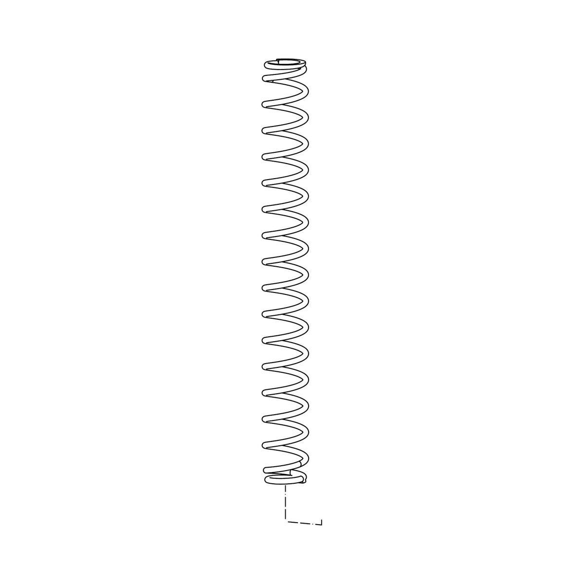 Vijačna vzmet vilic ROCKSHOX Firm 170 mm za LYRIK A1-A2 (2010–2016), modra — tehnična ilustracija