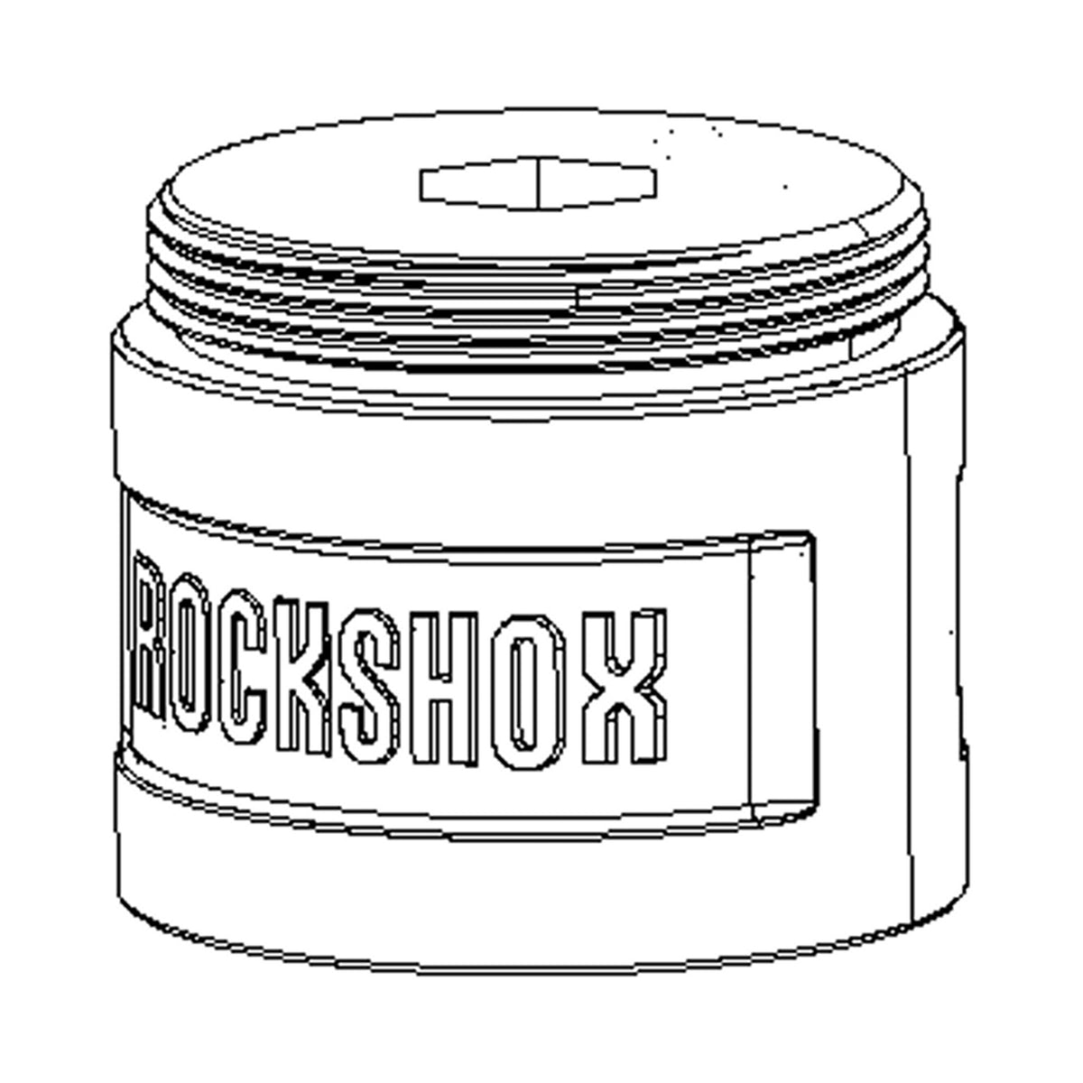 ROCKSHOX Bottomless Tokens 35 mm SOLO AIR/DEBONAIR Volume Spacers (x10) for PIKE/BOXXER B1/LYRIK — technical illustration