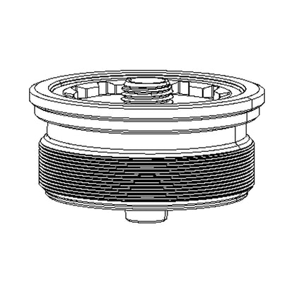 Capac superior canelat pentru arcul pneumatic DEBONAIR ROCKSHOX 35 mm — ilustrație tehnică