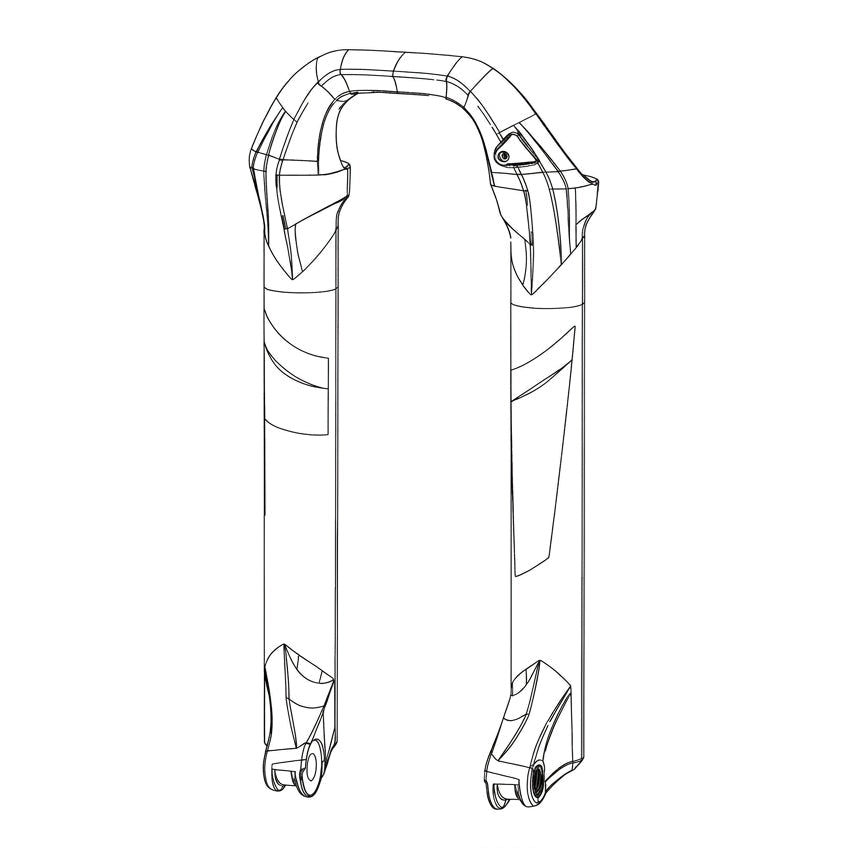 Foderi forcella ROCKSHOX LYRIK/YARI 29" Boost Post Mount 180 mm neri — illustrazione tecnica