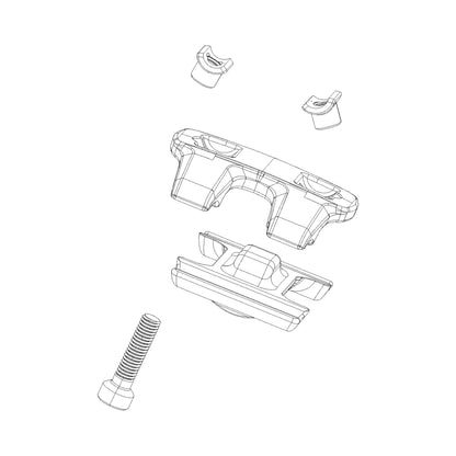 Zestaw zacisku głowicy do sztycy ROCKSHOX REVERB AXS B1 — ilustracja techniczna