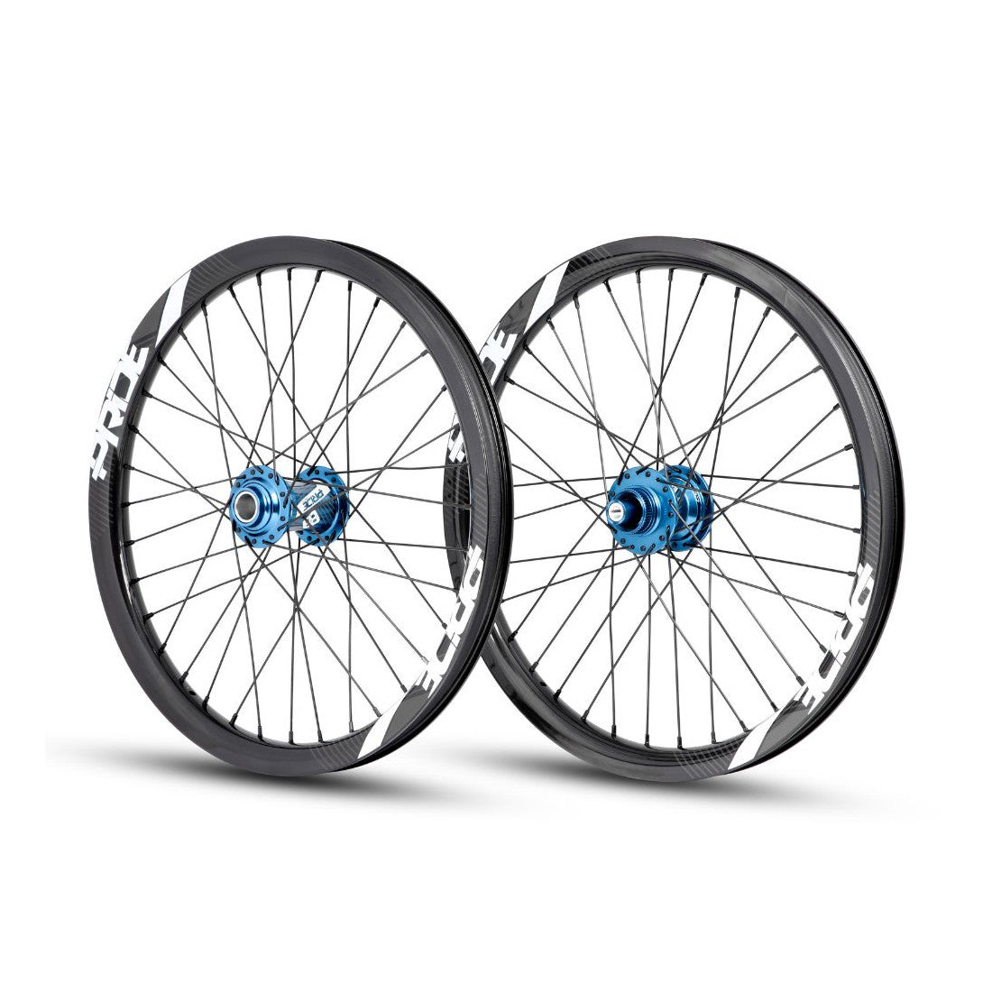 Coppia di Ruote PRIDE 20" (406mm) Carbonio Gravity Gloss Disc / Pride Control Assi 20/10mm Blu