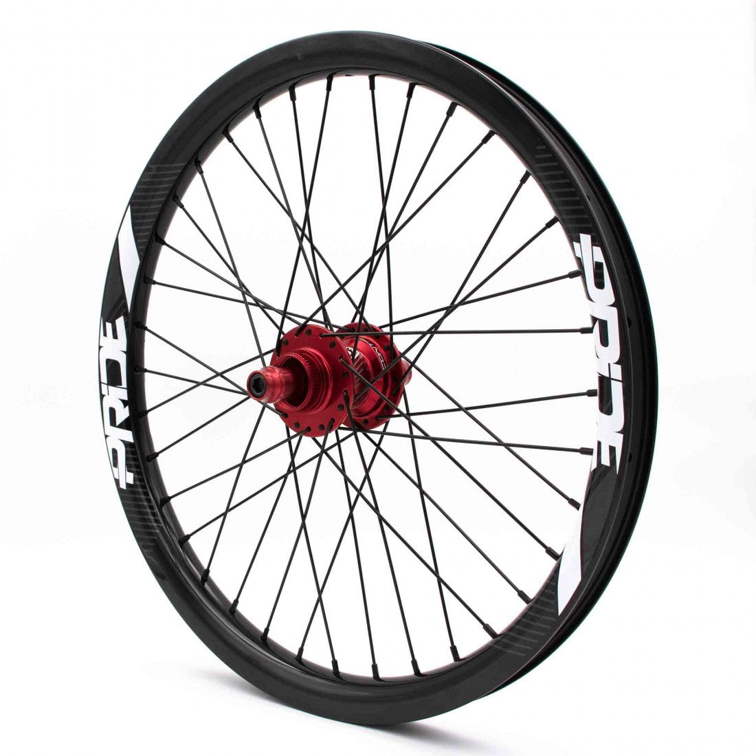 Coppia di Ruote PRIDE 20" (406mm) Carbonio Gravity Gloss Disc Pride Control Assi 20/10mm Rosso