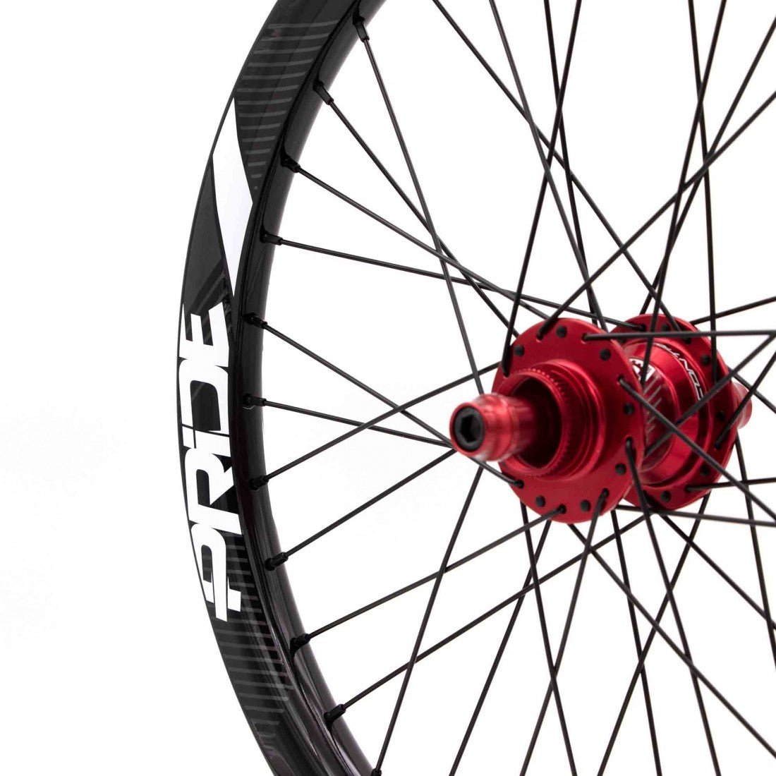 Coppia di Ruote PRIDE 20" (406mm) Carbonio Gravity Gloss Disc Pride Control Assi 20/10mm Rosso