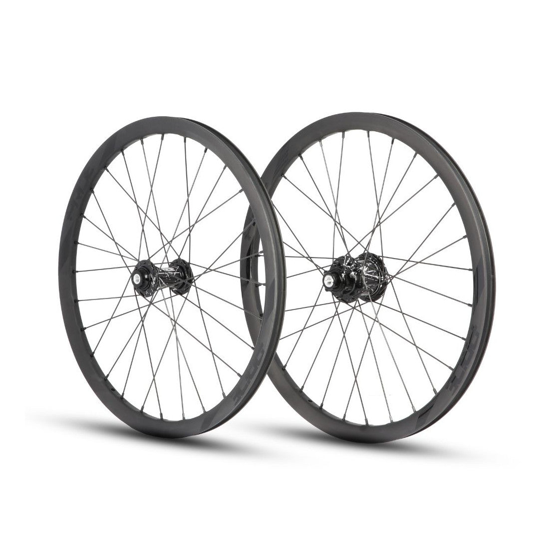 Paire de Roues PRIDE 20" (451mm) Carbone Wave Matt Black Disc Matrix Axes 10/10mm Noir