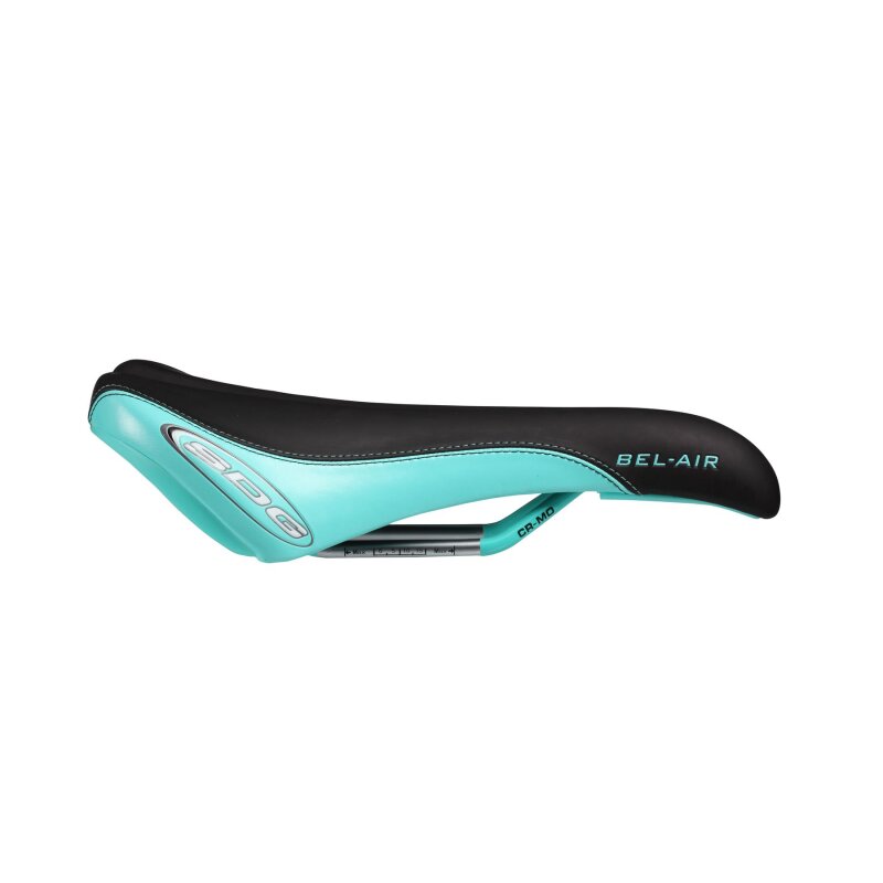 SDG BEL-AIR RL CrMo Rails Saddle Black/Turquoise