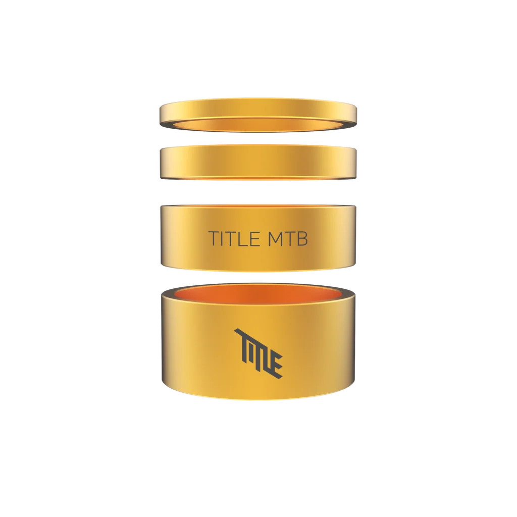 Espaciadores de dirección TITLE Aluminio 1-1/8" Oro