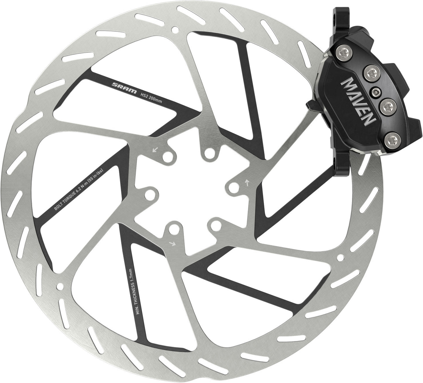 Hinterradbremse SRAM MAVEN SILVER A1 Schwarz