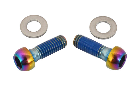 Paire de Vis de Fixation d'Etrier SRAM Inox Finition Rainbow #00.5318.006.005