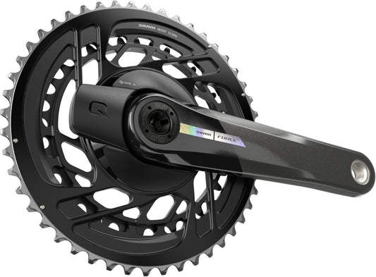SRAM QUARQ FORCE AXS MY24 divu priekšējo zobratu 12 ātrumu klaņu komplekts ar jaudas mērītāju