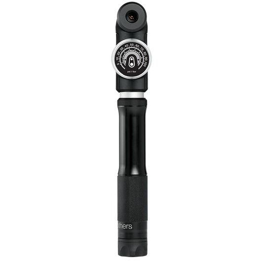 CRANKBROTHERS STERLING S -käsipumppu painemittarilla, Midnight Edition