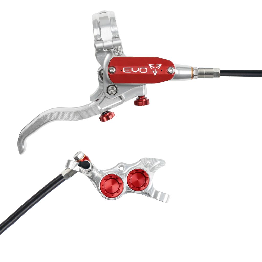 Hintere Bremse HOPE TECH 4 EVO TR4 Silber/Rot