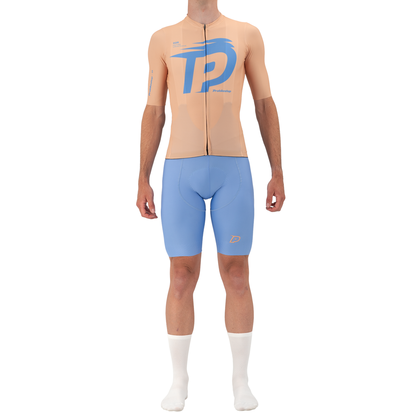 Maillot PROBIKESHOP By CHEF DE FILE Manches Courtes Beige