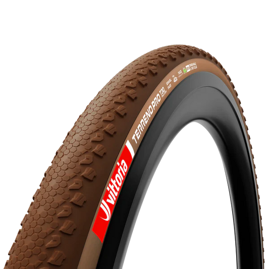 Pneu VITTORIA TERRENO PRO T30 Fine Loose Gravel Race 700c Tubeless Ready Souple Marron