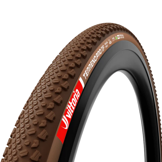 Pneu VITTORIA TERRENO PRO T50 Mixed Gravel Race 700c Tubeless Ready Souple Marron