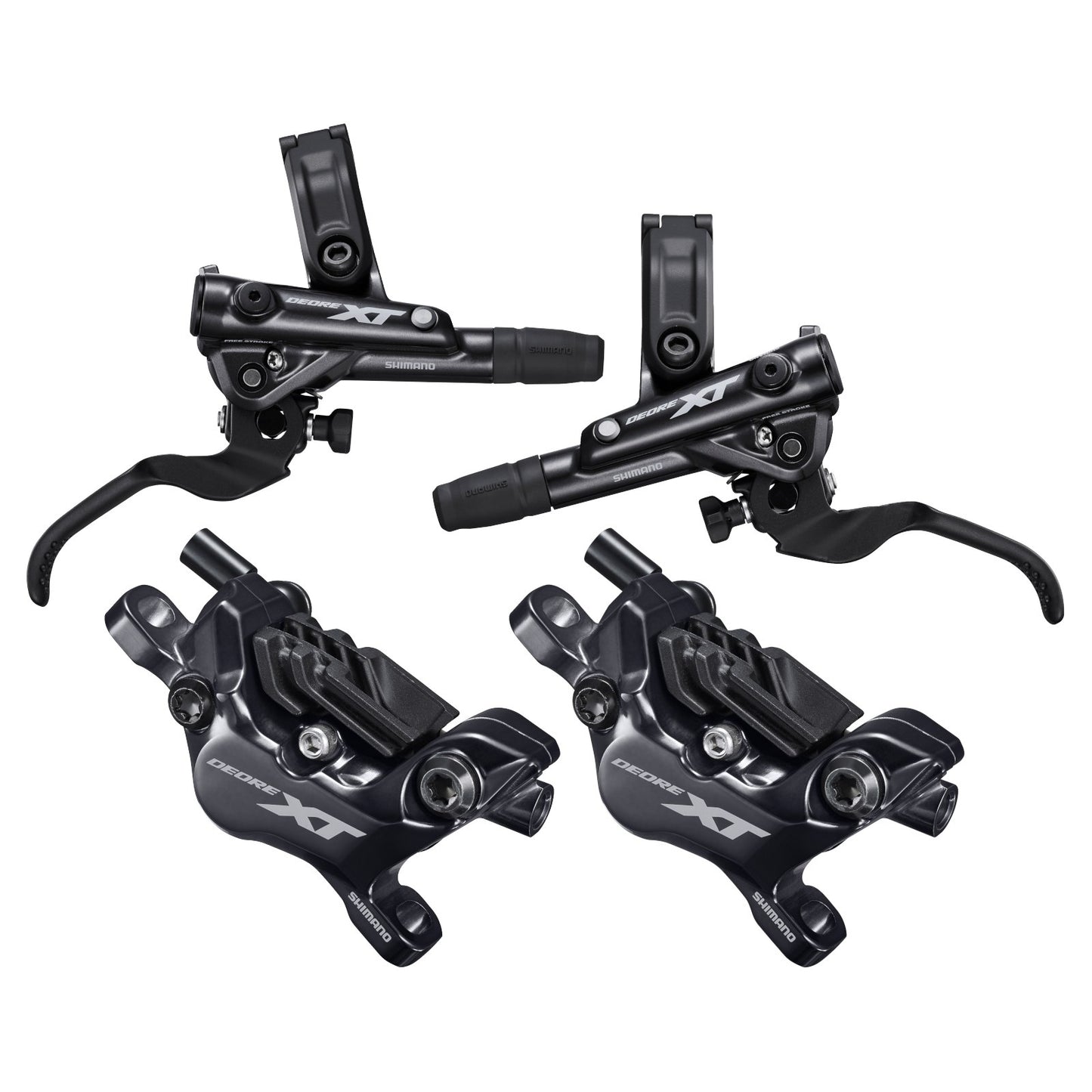 Paire de Freins SHIMANO XT M8120 4 Pistons J-KIT Plaquettes Ventilées Organique Sans Disque