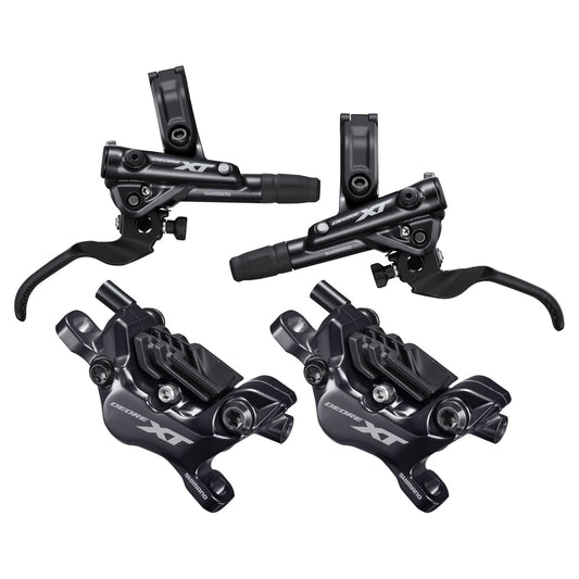 Paire de Freins SHIMANO XT M8120 4 Pistons J-KIT Plaquettes Ventilées Organique Sans Disque