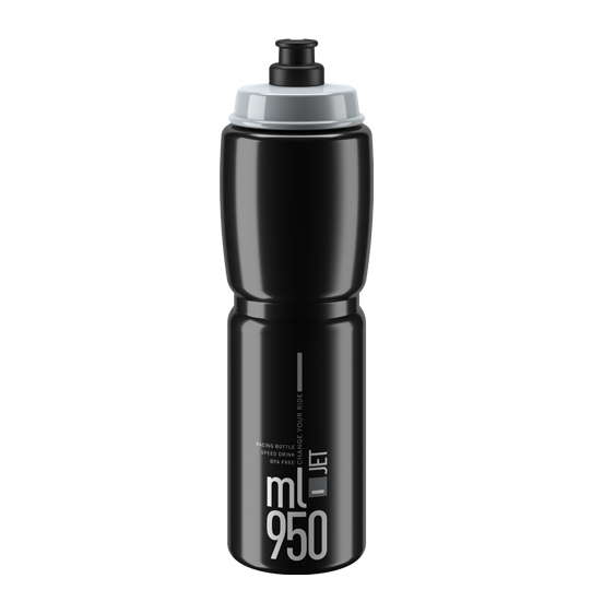 Bidon ELITE JET Noir Logo Gris