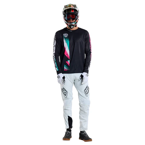 Trikot TROY LEE DESIGNS SPRINT FULL PULL Langarm Schwarz