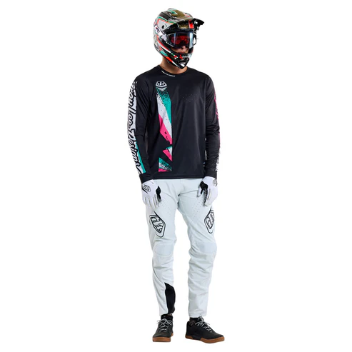 Trikot TROY LEE DESIGNS SPRINT FULL PULL Langarm Schwarz
