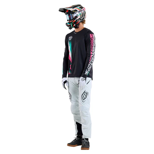 Trikot TROY LEE DESIGNS SPRINT FULL PULL Langarm Schwarz