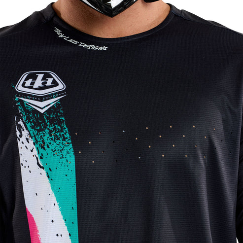 Trikot TROY LEE DESIGNS SPRINT FULL PULL Langarm Schwarz