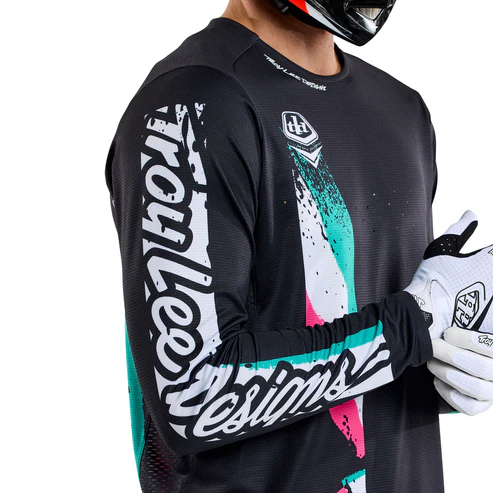Trikot TROY LEE DESIGNS SPRINT FULL PULL Langarm Schwarz