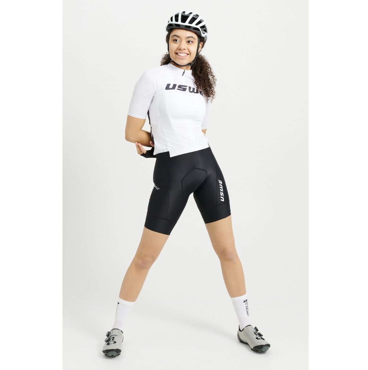 Wielershirt USWE GRUS GRAVEL Korte Mouwen Dames Wit