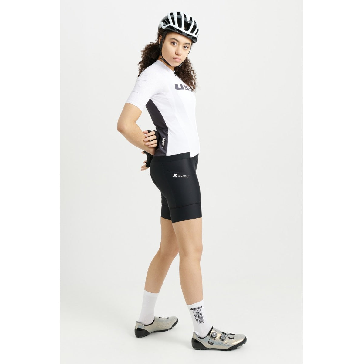 Wielershirt USWE GRUS GRAVEL Korte Mouwen Dames Wit