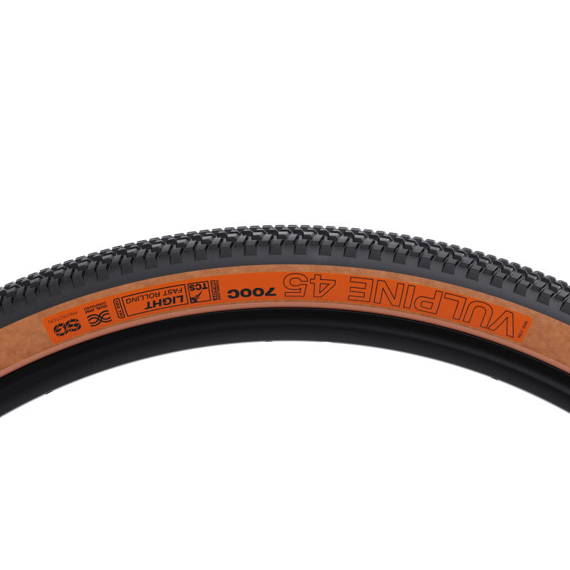Däck WTB VULPINE TCS LIGHT FAST ROLLING DUAL DNA SG2 120tpi 700x45c Tubeless Ready Beige
