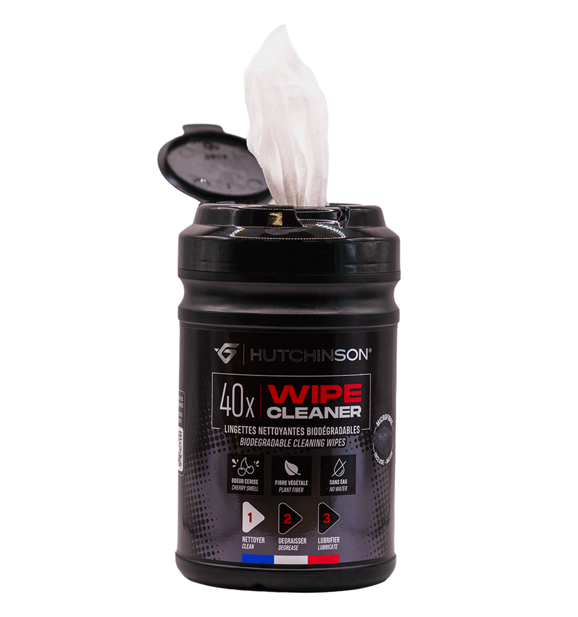 Čisticí ubrousky HUTCHINSON WIPE CLEANER x40 + 1 Microfibre Cleaner